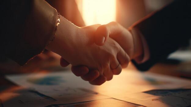 close-up-of-a-handshake-symbolizing-agreement-cooperation-and-business-photo